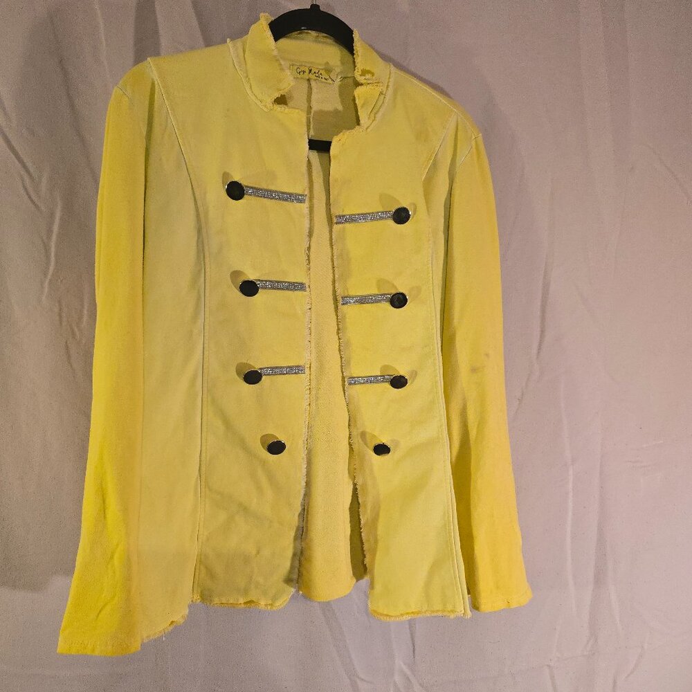Gigi Moda Yellow Sgt. Pepper Military Jacket. Size Medium